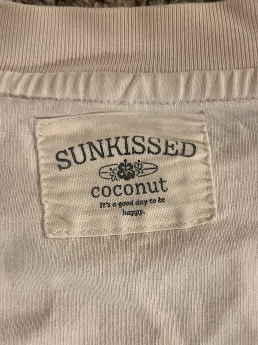 Sunkissed Coconut Graphic Short Sleeve Tee - White - Picture 4 of 4